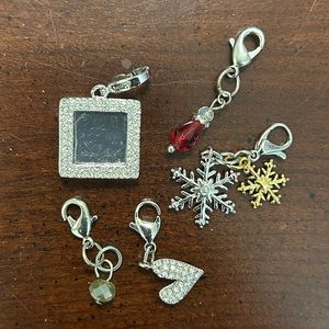 Set of 5 assorted Origami Owl dangle charms